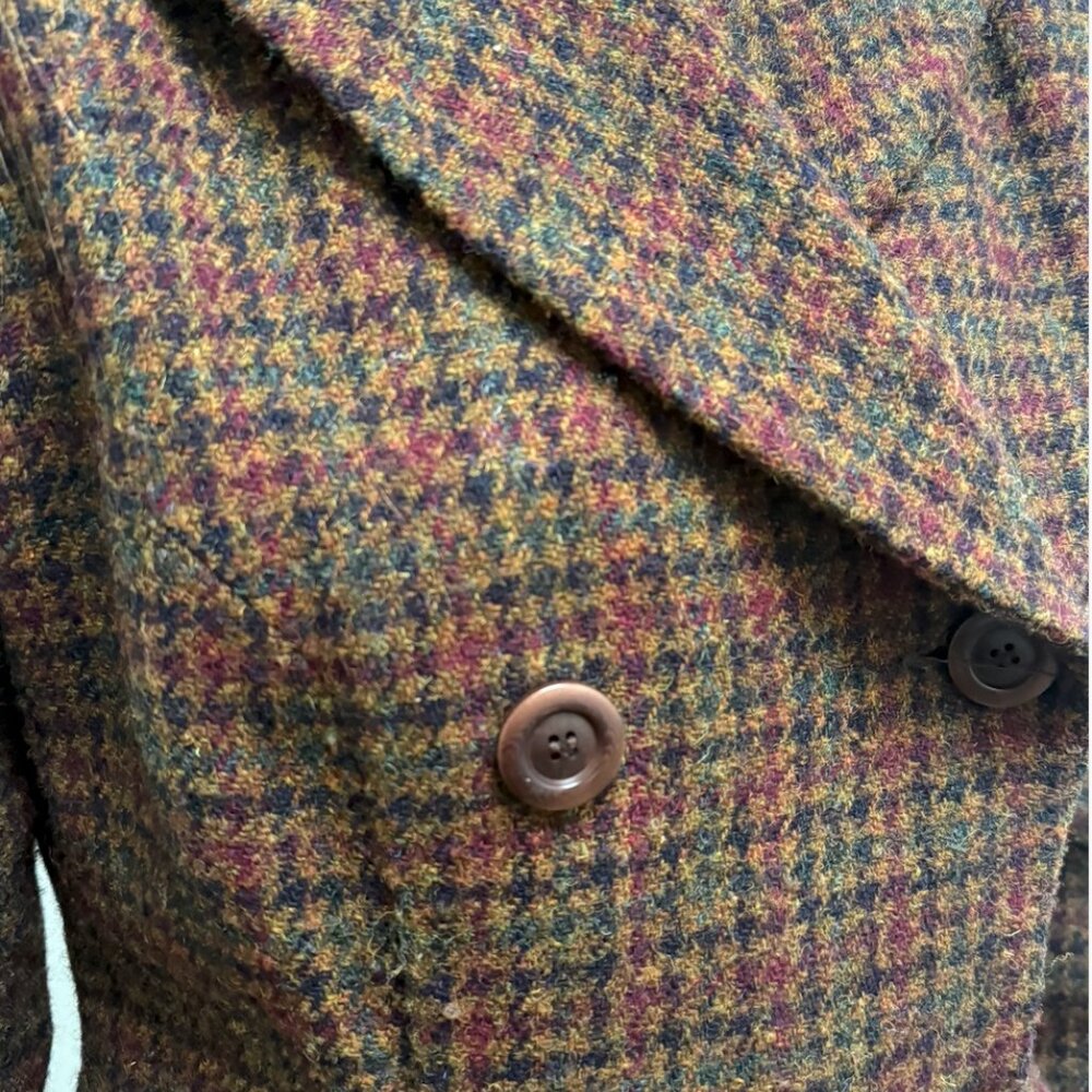 Lena Hoschek Lawrence Double-Breasted Harris Tweed Coat - Size L - Picture 3 of 15